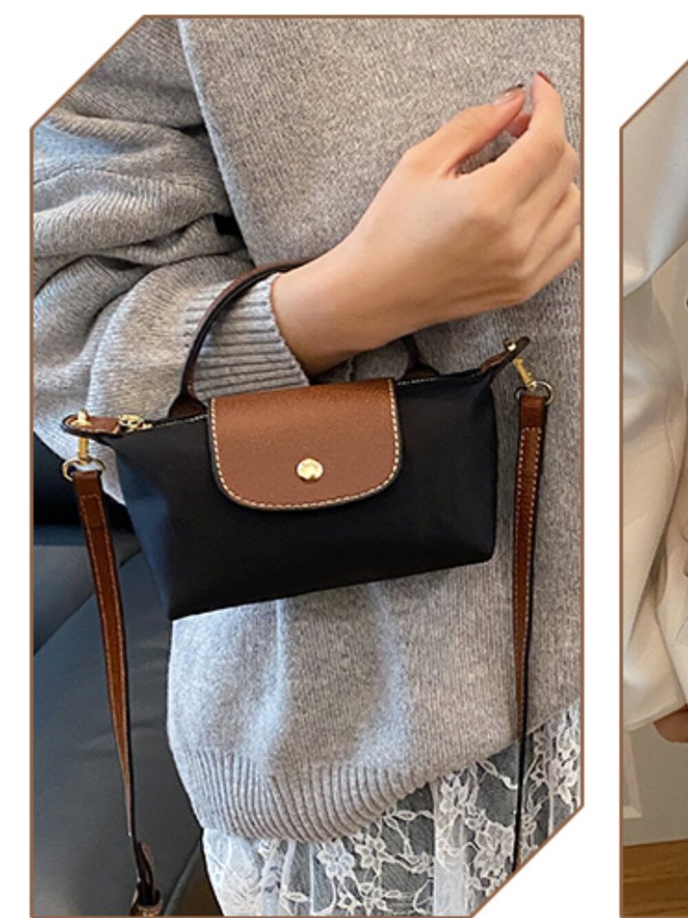 Mini Crossbody Bag for Women Shoulder Purse ~Black Khaki Beige - Picture 7 of 13